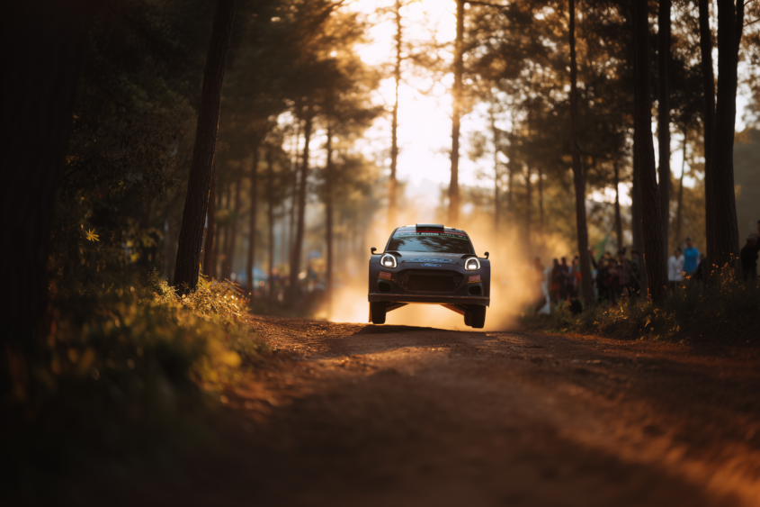 U7353792727 dusty rally stage in a sun drenched forest a modern 0dd35acd 7f84 40f2 a3d9 9475b504795e